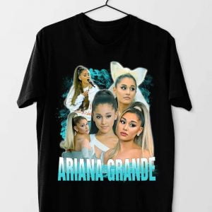 Ariana Grande Music Pop Singer Black T Shirt
