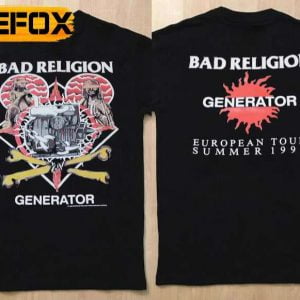 Bad Religion Generator Summer Tour 1992 T Shirt