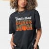 Basketball Bonus Mom Game Day Leopard T Shirt