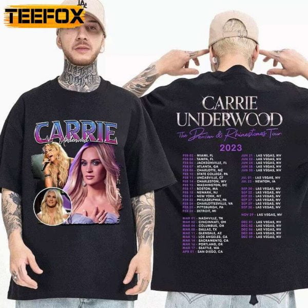 Carrie Underwood Denim and Rhinestones Tour 2023 T Shirt