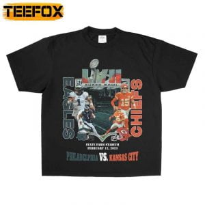 Chiefs vs Eagles Super Bowl LIVV 57 T Shirt