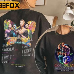 Coldplay Europe Tour 2023 T Shirt