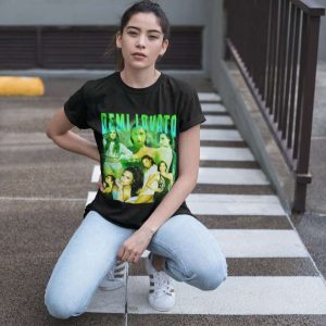 Demi Lovato Pop Music Black T Shirt