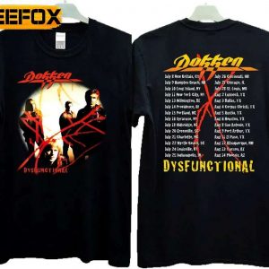 Dokken Dysfunctional Album Concert 1995 T Shirt