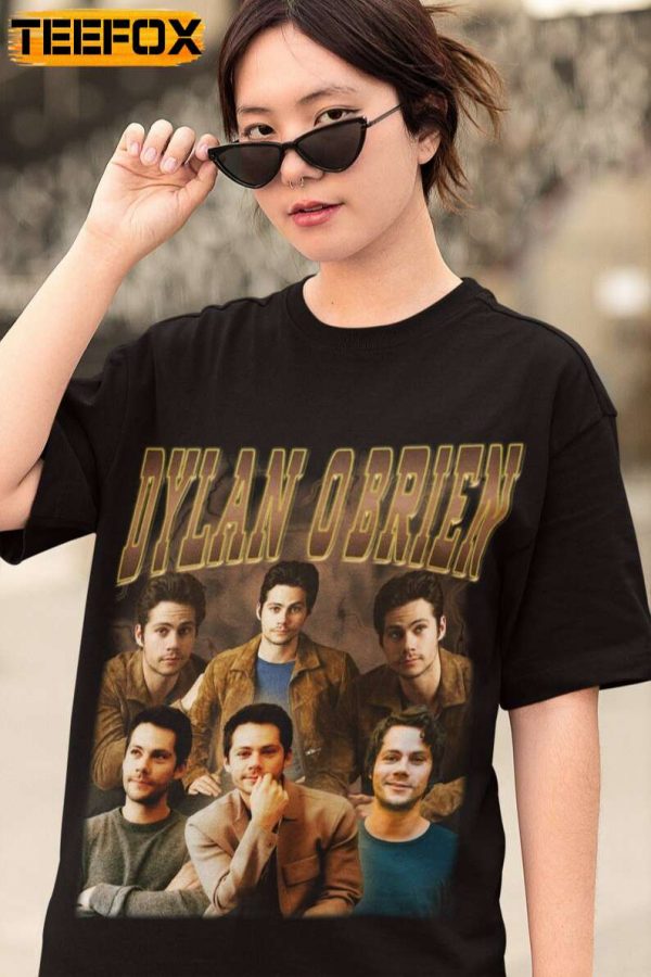 Dylan OBrien Movie Film Character Black T Shirt