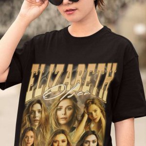 Elizabeth Olsen Movie Actress Black T Shirt