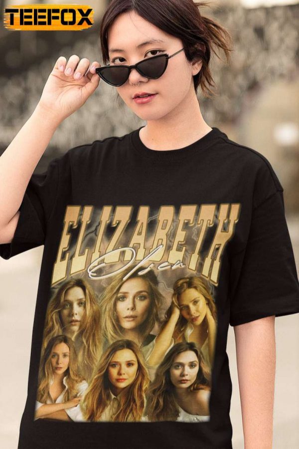 Elizabeth Olsen Movie Actress Black T Shirt