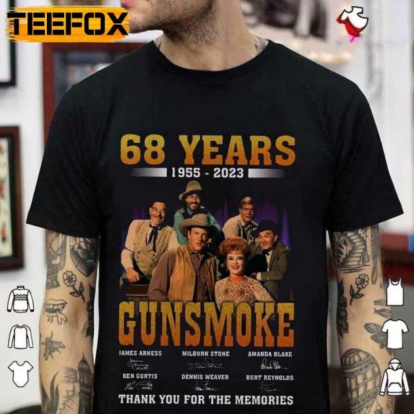 Gunsmoke 68 Years Anniversary 1955 2023 Thank You For The Memories T Shirt