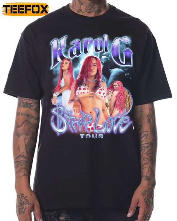 Karol G Strip Love Tour Concert Merch T Shirt