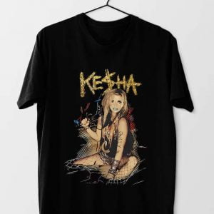 Kesha Singer Pop Music Black T Shirt