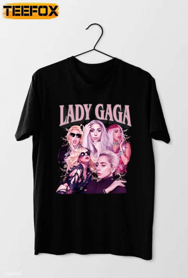 Lady Gagas Singer Pop Music Vintage Black T Shirt