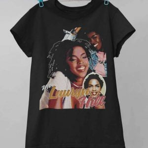 Lauryn Hill Music Retro Vintage Black T Shirt
