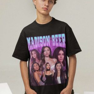 Madison Beer Pop Singer Retro Black T Shirt