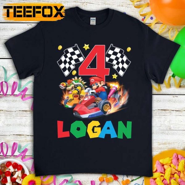 Mario Kart Racing Birthday T Shirt Custom Personalized