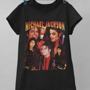 Michael Jackson Music Retro Black T Shirt