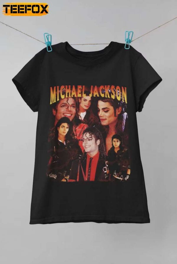 Michael Jackson Music Retro Black T Shirt