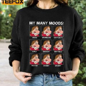 My Many Moods Snow White And The Seven Dwarfs Floral Wreath T Shirt
