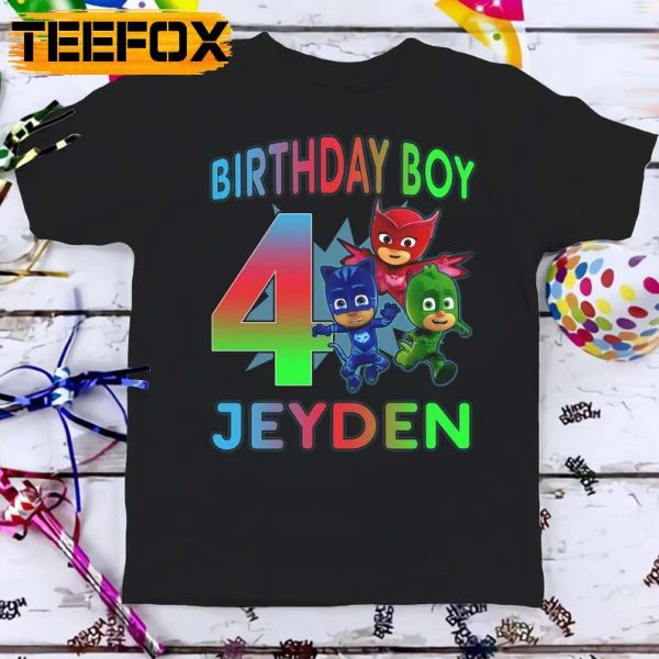 PJ Mask Birthday T Shirt Funny Superhero Custom Personalized