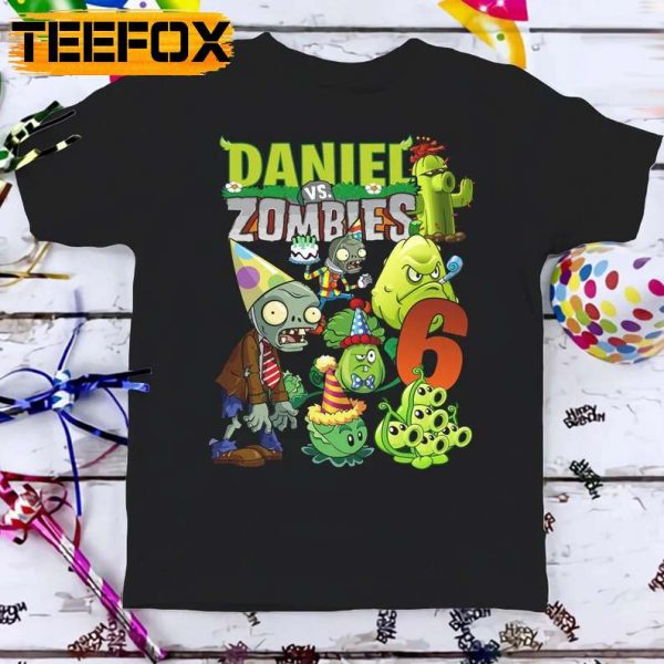 Plants vs Zombies Gaming Birthday T Shirt Custom Personalized