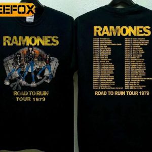 Ramones Road To Ruin Tour 1979 T Shirt