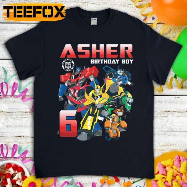 Robots In Disguise Transformers Birthday T Shirt Custom Personalized