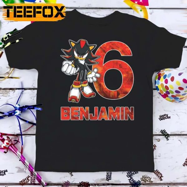 Sonic Shadow The Hedgehog Birthday T Shirt Custom Personalized