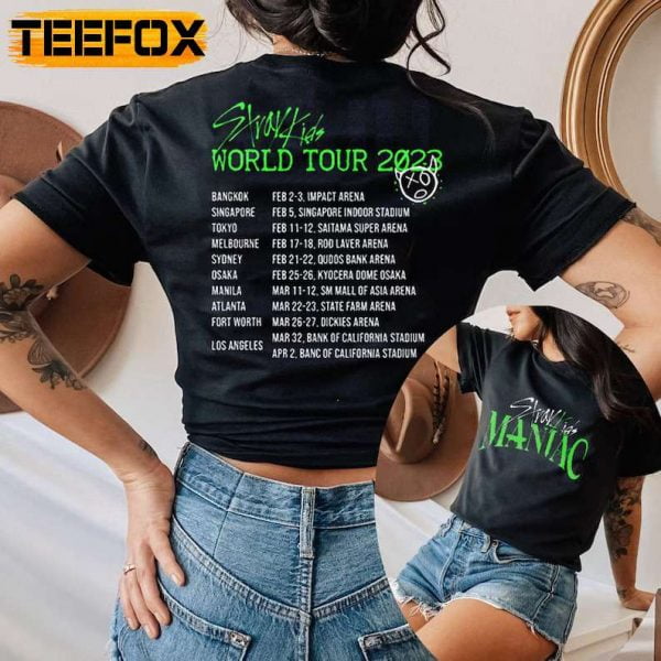 Stray Kids Maniac World Tour 2023 T Shirt