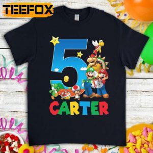 Super Mario Bros Birthday T Shirt Custom Personalized