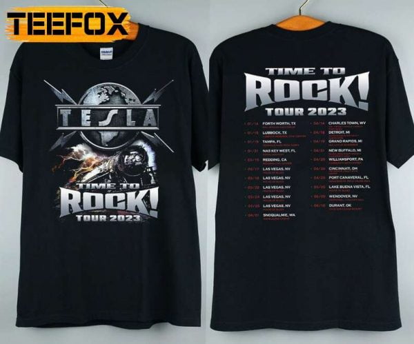 TESLA Time To Rock Tour 2023 Tour T Shirt