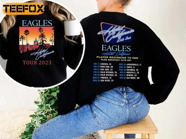 The Eagles Hotel California Tour 2023 Concert Music T Shirt