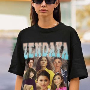 Zendaya Movie Actress Black T Shirt