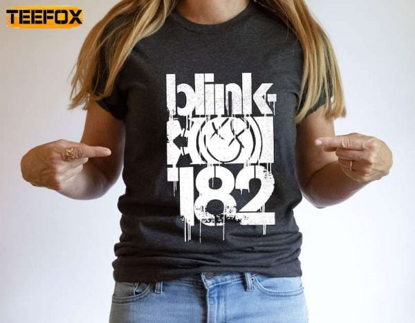 Blink Smiley Face 182 Rock Music Tour T Shirt