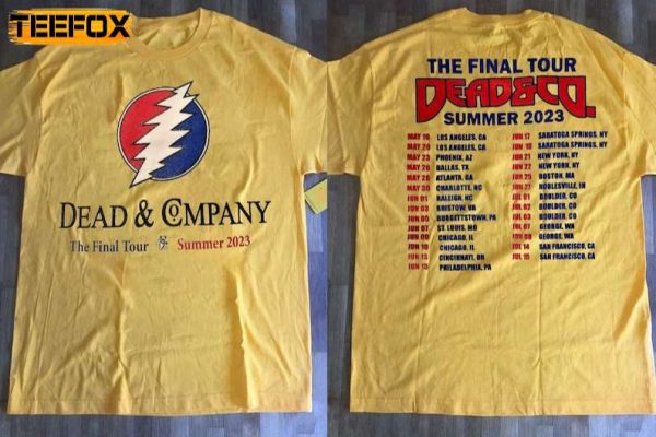 Dead and Company The Final 2023 Summer Tour Double Sided T Shirt