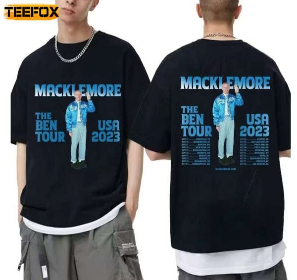 Macklemore The Ben Tour 2023 Double Sided T Shirt