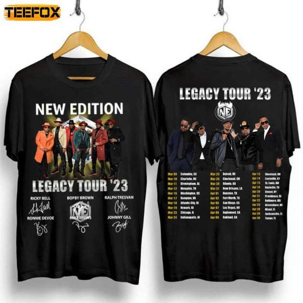New Edition Band Legacy Tour 2023 Concert T Shirt