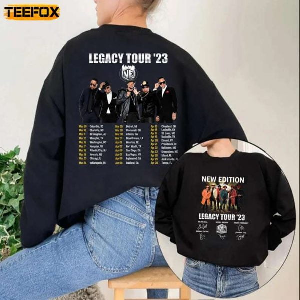 New Edition Legacy Tour 2023 Concert Music Double Sided T Shirt