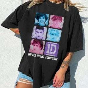 One Direction Selfie Up All Night Tour 2012 Concert T Shirt