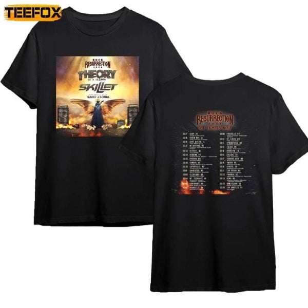 Rock Resurrection 2023 Tour Theory of a Deadman Skillet T Shirt