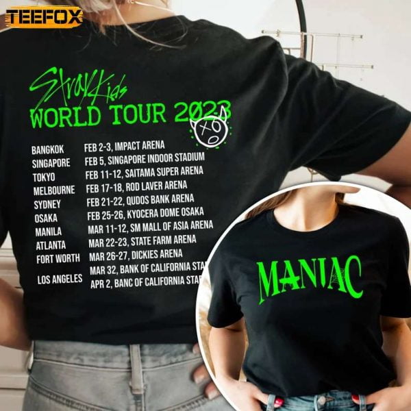 Stray Kids World Tour 2023 Maniac T Shirt