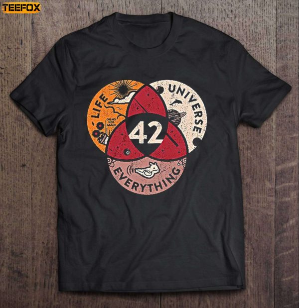 42 The Answer To Life The Universe And Everything Vintage Short Sleeve T Shirt