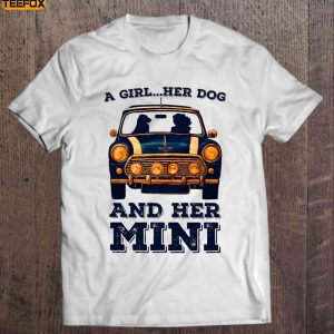 A Girl Her Dog And Her Mini Short Sleeve T Shirt