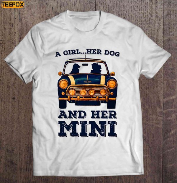 A Girl Her Dog And Her Mini Short Sleeve T Shirt
