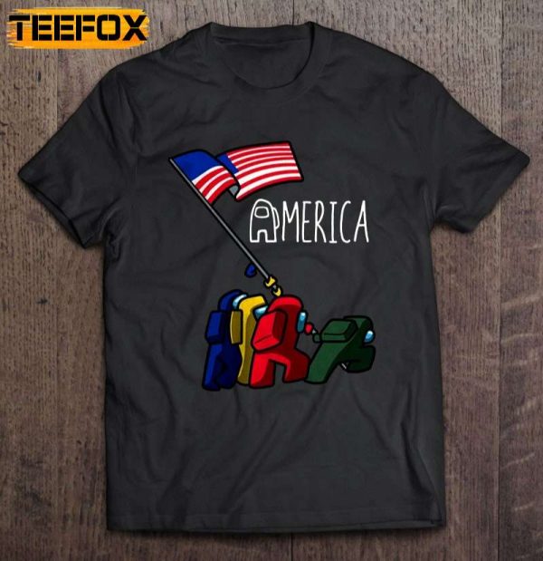 America Pride Among Us American Flag Short Sleeve T Shirt