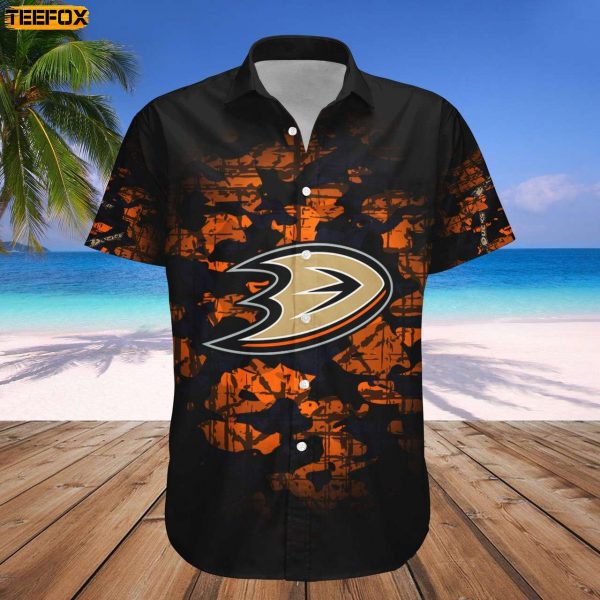Anaheim Ducks Camouflage Hawaiian Shirt