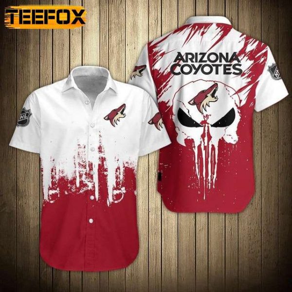 Arizona Coyotes NHL Skull Hawaiian Shirt