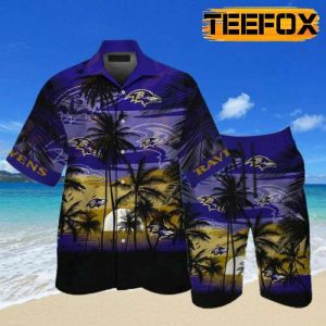 Baltimore Ravens Football Tropical Hawaiian Shirt