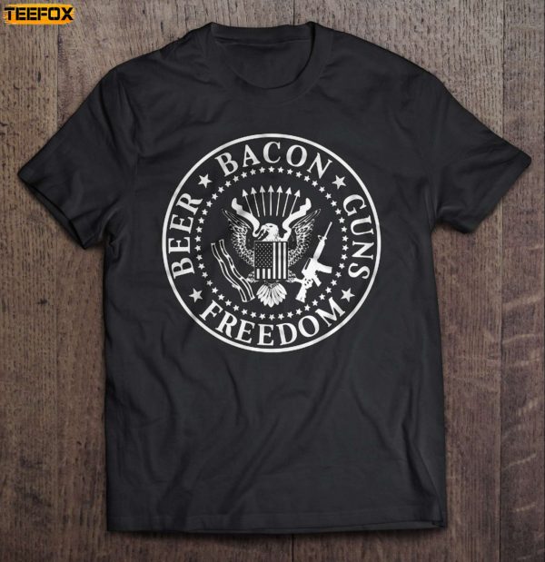 Beer Bacon Guns Freedom Short Sleeve T Shirt