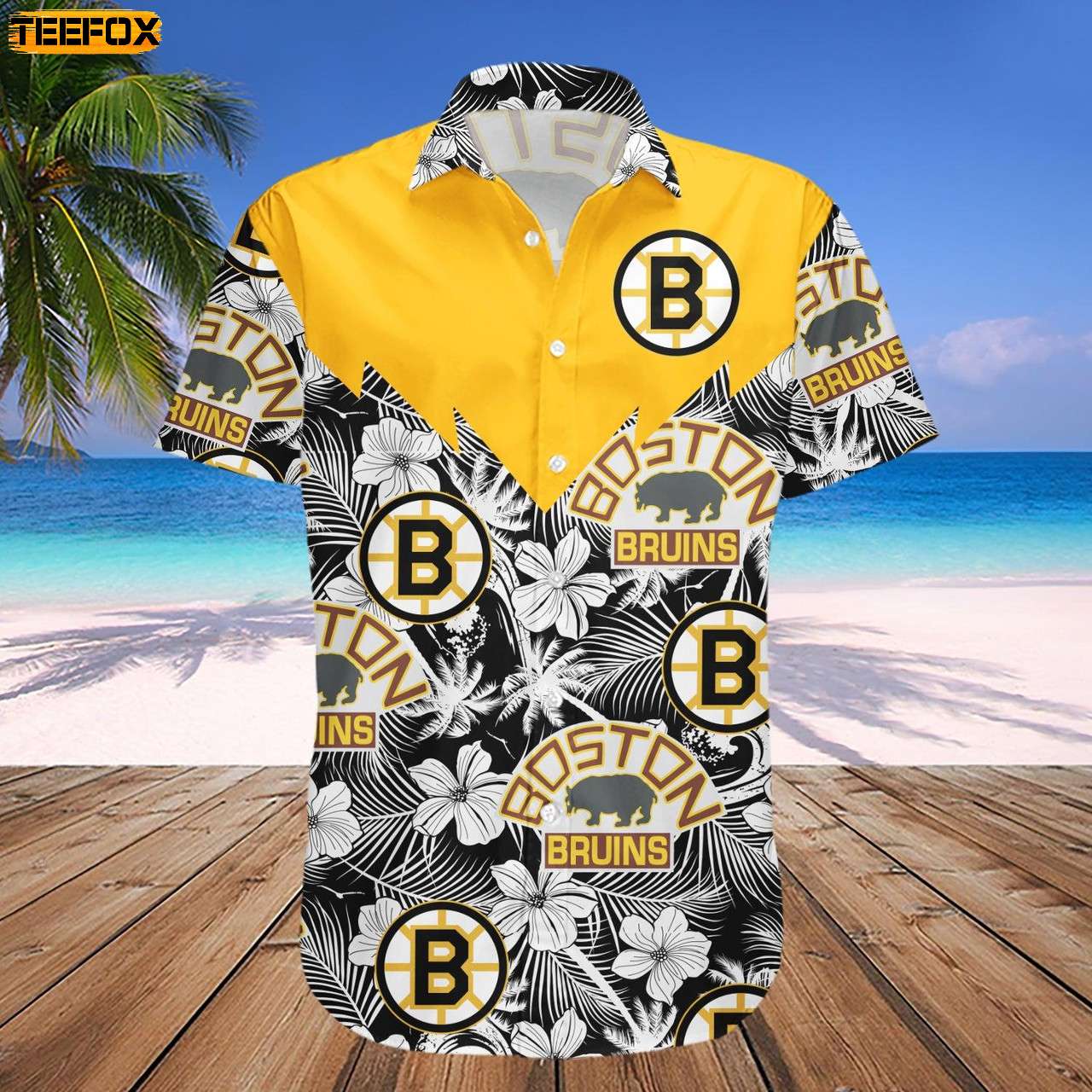 Boston Bruins NHL Tropical Hawaiian Shirt