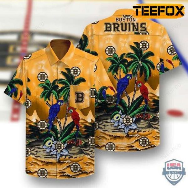Boston Bruins Parrots Hawaiian Shirt