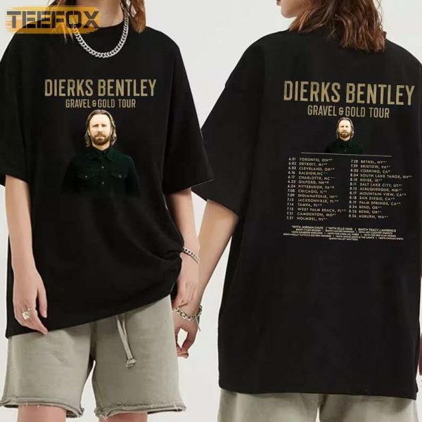 Dierks Bentley Gravel And Gold 2023 Tour T Shirt